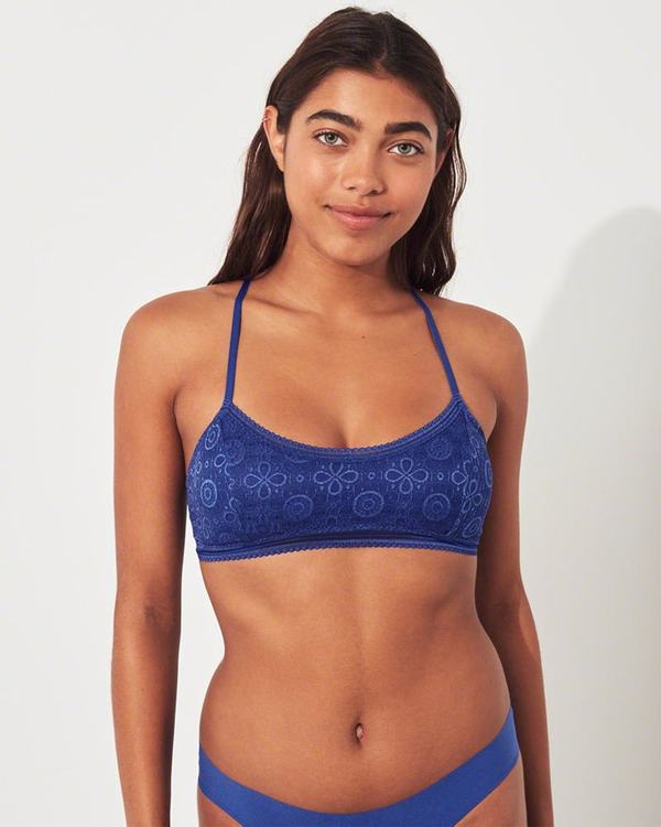 Bralette Hollister Donna T-Back Scooplette With Removable Pads Blu Italia (662YSDHL)